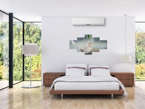 Obraz - Kobieta na łodzi (125x70 cm)