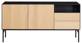 Czarna niska komoda w dekorze dębu 180x89 cm Edge by Hammel – Hammel Furniture