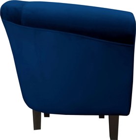 Fotel Milo tkanina Welur wygodny fotel tapicerowany do salonu i sypialni : Kolor nogi - Venge, Kolor tkaniny - VELVET - MG16, Wysokość nogi - 15 cm