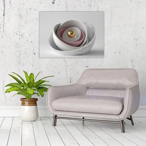 Obraz na szkle - Złota perła (70x50 cm)