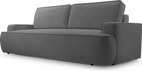 Masseno Sofa SOLO z funkcją spania i pojemnikiem na pościel, Rozkładana sofa - Szary, GERRA 70
