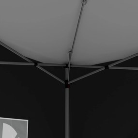 Outsunny Pawilon 3 x 3 m z 4 bocznymi ścianami, oknami, namiot festynowy z ochroną UV, namiot ogrodowy w zestawie z torbą, stal, czarny