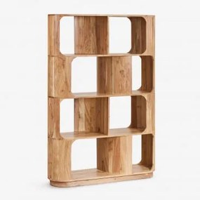 Regał 120x170 Cm Z Drewna Diepe Rustykalny Brąz Akacjowy - Sklum