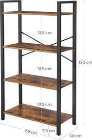 Stojący regał pokojowy Salto 060 w stylu industrialnym