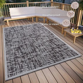 Ciemnoszary dywan odpowiedni na zewnątrz 76x150 cm Clyde Telu – Hanse Home