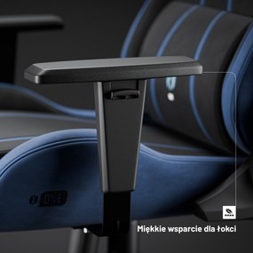 Fotel gamingowy materiałowy Diablo X-One 2.0 Normal Size, Night Blue