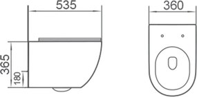 Mexen Lena 2.0 miska wc Rimless z deską wolnoopadającą slim, duroplast, biała połysk - 3022L4000
