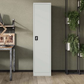 Biurowa szafa metalowa na akta ALEX, 450 x 1850 x 400 mm, szara