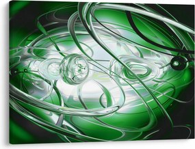 Zielony abstrakcyjny obraz (70x50 cm)