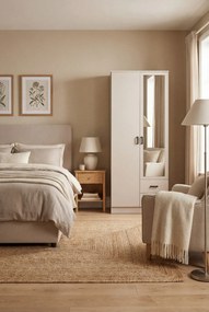 Kaszmirowa szafa uchylna z lustrem E2-B53