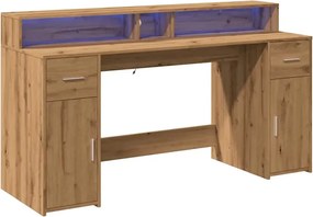Biurko podświetlane 160 cm dąb artisan D9-A74