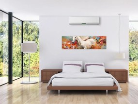 Obraz - Malowanie konia (170x50 cm)