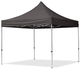 TOOLPORT 3x3 m Namiot Ekspresowy, ECONOMY Alu 32mm, ze ścianami bocznymi, okna panoramiczne, ciemnoszary - (59005)