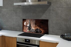 Szklany Panel Rubinowe Wino w Kieliszku