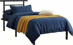 Czarne metalowe łóżko loftowe 100x200 cm N4-R66