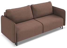 Różowa rozkładana/ze schowkiem sofa 226 cm Luana – Makamii