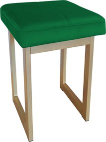 Taboret SOLID tkanina Welur stelaż metalowy STOŁEK LOFT : Kolor Stelaża - Złoty, Kolor tkaniny - VELVET - MG25, Typ tkaniny - Velvet, Wysokość - 60 cm