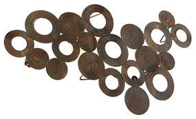 Lampa ścienna w stylu art deco miedziana 77 cm - Circles