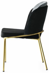 Zestaw krzeseł do jadalni Dore Black and Gold, 2 szt., 2 szt.