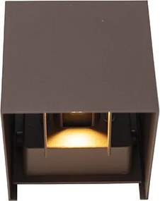 Lampa ścienna zewnętrzna brązowa w kolorze rdzy z diodą LED 2-światłową IP54 - Edwin