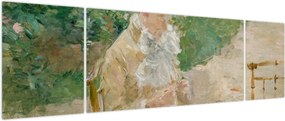 Obraz - Berthe Morisot, Young Woman Knitting, reprodukcje (170x50 cm)