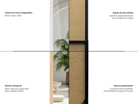 Lustro stojące z białą ramą 36x156 cm