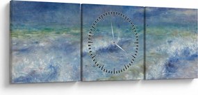 Obraz - Pierre-Auguste Renoir, Seascape, reprodukcje (z zegarem) (90x30 cm)