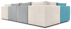 Sztruksowy narożnik (w kształcie litery U/strona zmienna) Nihad modular – Bobochic Paris