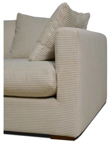 Beżowa sztruksowa sofa 220 cm Comfy – Scandic