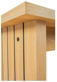 Naturalny stolik z blatem w dekorze dębu 60x120 cm Stripe – Woodman