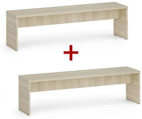 Ławka szatniowa 1+1 GRATIS, 1500 mm, dąb naturalny