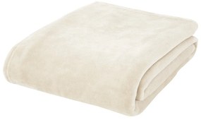 Kremowy koc z mikropluszu 130x170 cm Raschel Velvet – Catherine Lansfield