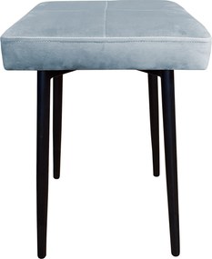 Taboret MAX tkanina Welur stelaż metalowy STOŁEK LOFT : Kolor nogi - Czarna stożek, Kolor tkaniny - VELVET - BL06, Typ tkaniny - Velvet