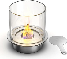 Okrągły palnik z szybą do biokominka, biokominek ze stali nierdzewnej, 3l średnica 30 cm