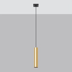 Lampy wiszące nowoczesny Toris, stal - 1 źródło światła 4000K - L.8 x H.100 cm - złoty połysk