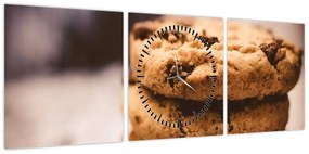 Obraz plików cookie (z zegarem) (90x30 cm)