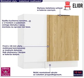 Dolna narożna szafka kuchenna dąb olejowany Erim 3X