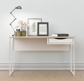 Białe biurko z szufladą Function Plus 1S