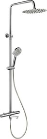 Zestaw prysznicowy z baterią termostatyczną DRAGOR — błyszczący chrom