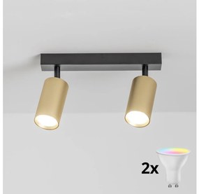 Brilagi - ściemnialna oprawa punktowa LED SELE GOLDEN 2xGU10/6,5W/230V czarny/złoty