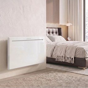 HOMCOM Inteligentny panel grzewczy 1500 W, wolnostojący/montaż ścienny, ogrzewanie elektryczne z 7-dniowym timerem, wykrywanie otwartego okna, ochrona przed mrozem, biały | Aosom PL
