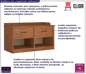 Szafka z siedziskiem drewno akacjowe - Deros
