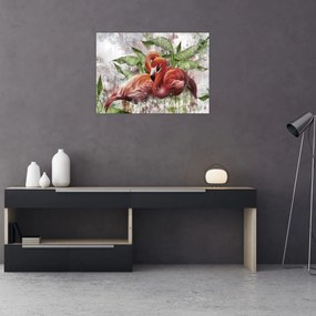 Obraz - Flamingi (70x50 cm)