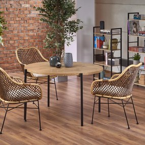 Okrągły stół do jadalni na stalowych nogach Morgan