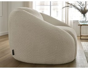Beżowy fotel z materiału bouclé Tina – Bobochic Paris