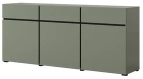 Komoda CROSS 3D3S 180cm zielona/czarna HELVETIA