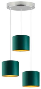 Lampa wisząca z trzema zwisami na stalowym stelażu - C4-G39