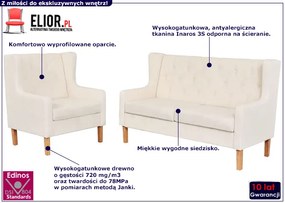 Kremowy zestaw wypoczynkowy uszak - Vilson 2Q
