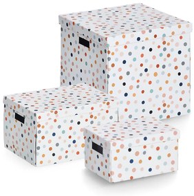 Kartonowe pudełko z pokrywą DOTS, 25 x 35 x 20 cm