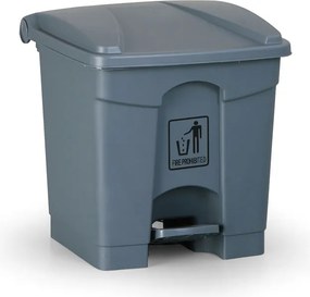 Uniwersalny kosz na śmieci do segregacji z pedałem, 30 l, 440 x 400 x 400 mm, szary